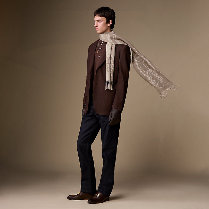 【激安通販 オンラインショップ】日用品 カシミヤマフラー Hermès | 《テット・ア・テット・エケストル》 小物